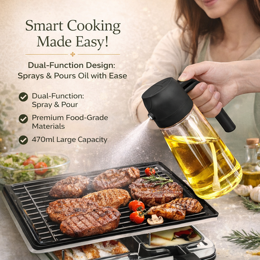2 in 1 Glass Oil Spray and Pour Dispenser